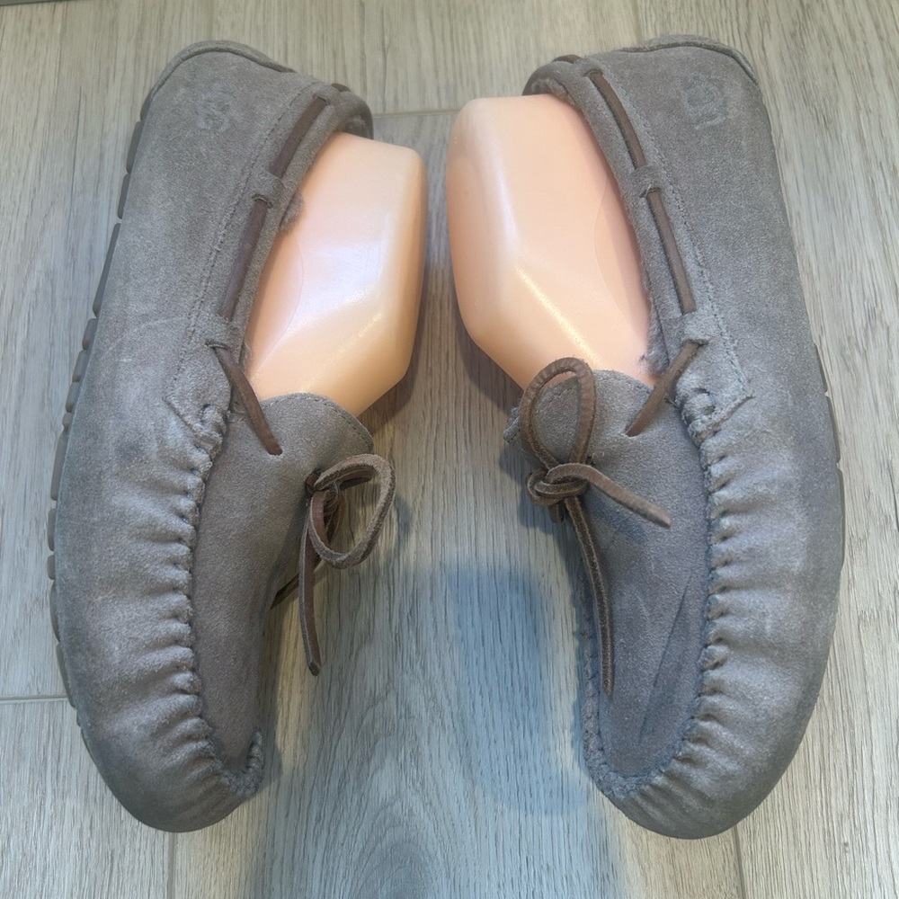 UGG Dakota Suede Shearling Moccasin Slippers Shoes Womens Size 9 Gray Winter - Picture 6 of 12